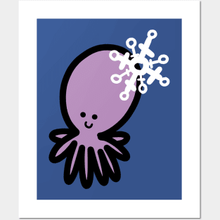 Snowflake Octopus Posters and Art